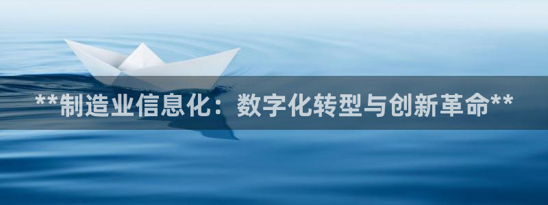 彩神通官方网：**制造业信息化：数字化转型与创新革命**