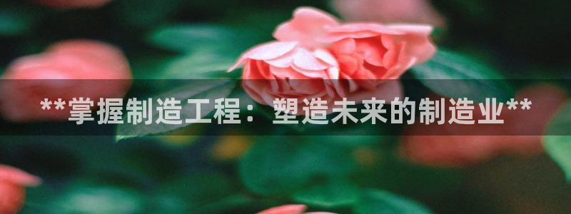 彩神8是正规平台吗安全吗：**掌握制造工程：塑造未来的制造业**