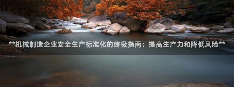 彩神vl官网：**机械制造企业安全生产标准化的终极指南：提高