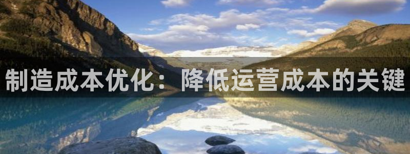 彩神平台能提现吗：制造成本优化：降低运营成本的关键