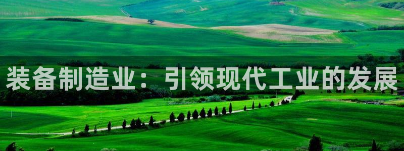 彩神v下载安装：装备制造业：引领现代工业的发展