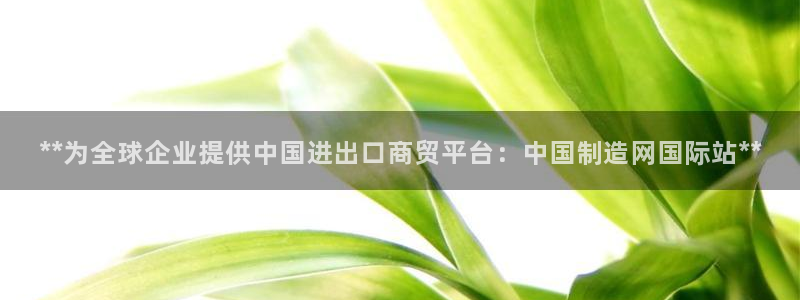 彩神v8平台正规吗可靠吗：**为全球企业提供中国进出口商贸平台：中国制造网国际站**