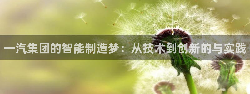 彩神v8下载：一汽集团的智能制造梦：从技术到创新的与实践