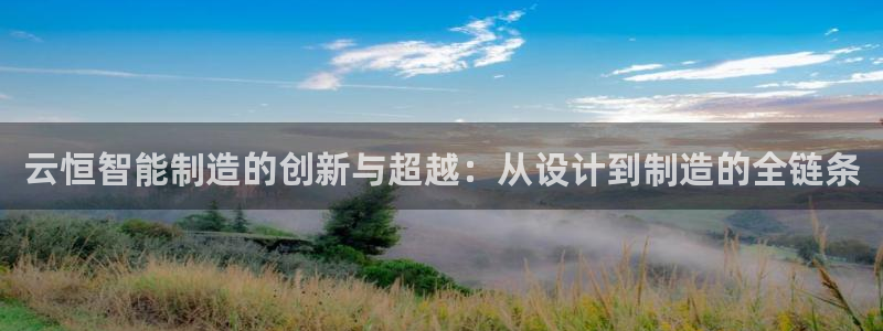 彩神赢的钱是哪里来的啊：云恒智能制造的创新与超越：从设计到制造的全链条