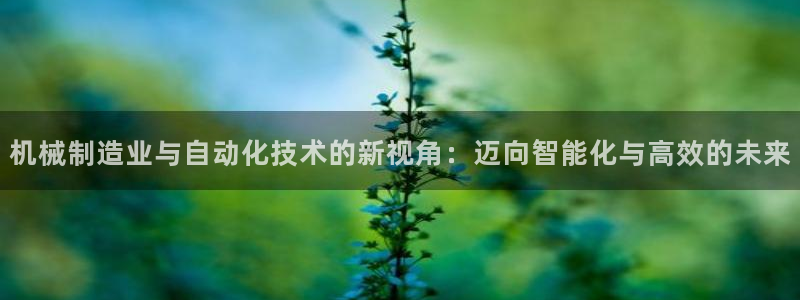 彩神v8是一个什么平台游戏：机械制造业与自动化技术的新视角：迈向智能化与高效的未来