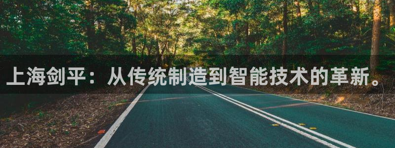 彩神8彩平台官网：上海剑平：从传统制造到智能技术的革新。