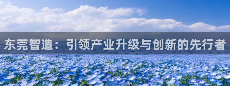 彩神大发如何观察走势：东莞智造：引领产业升级与创新的先行者