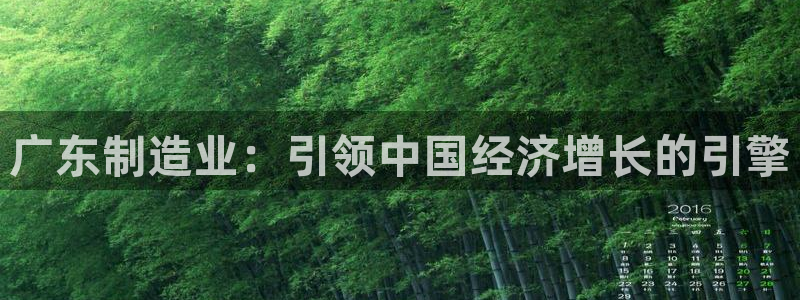 彩神8官网下：广东制造业：引领中国经济增长的引擎
